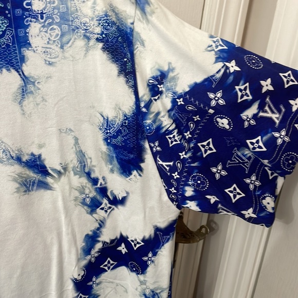Louis Vuitton blue bandana shirt like brand new worn for 30 mins men’s medium - Picture 5 of 12